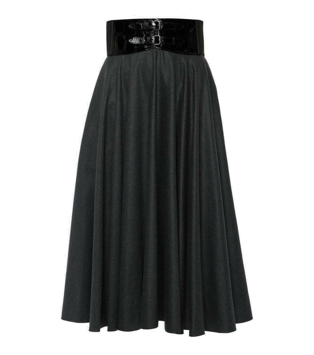 Virgin wool midi Skirt