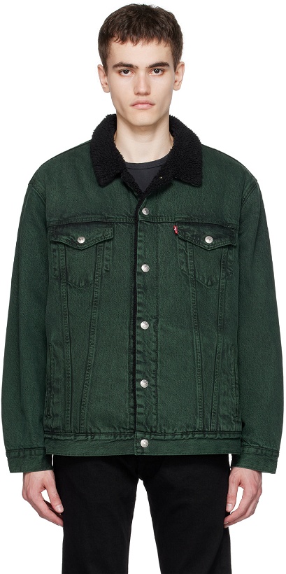 Photo: Levi's Green Button Denim Jacket