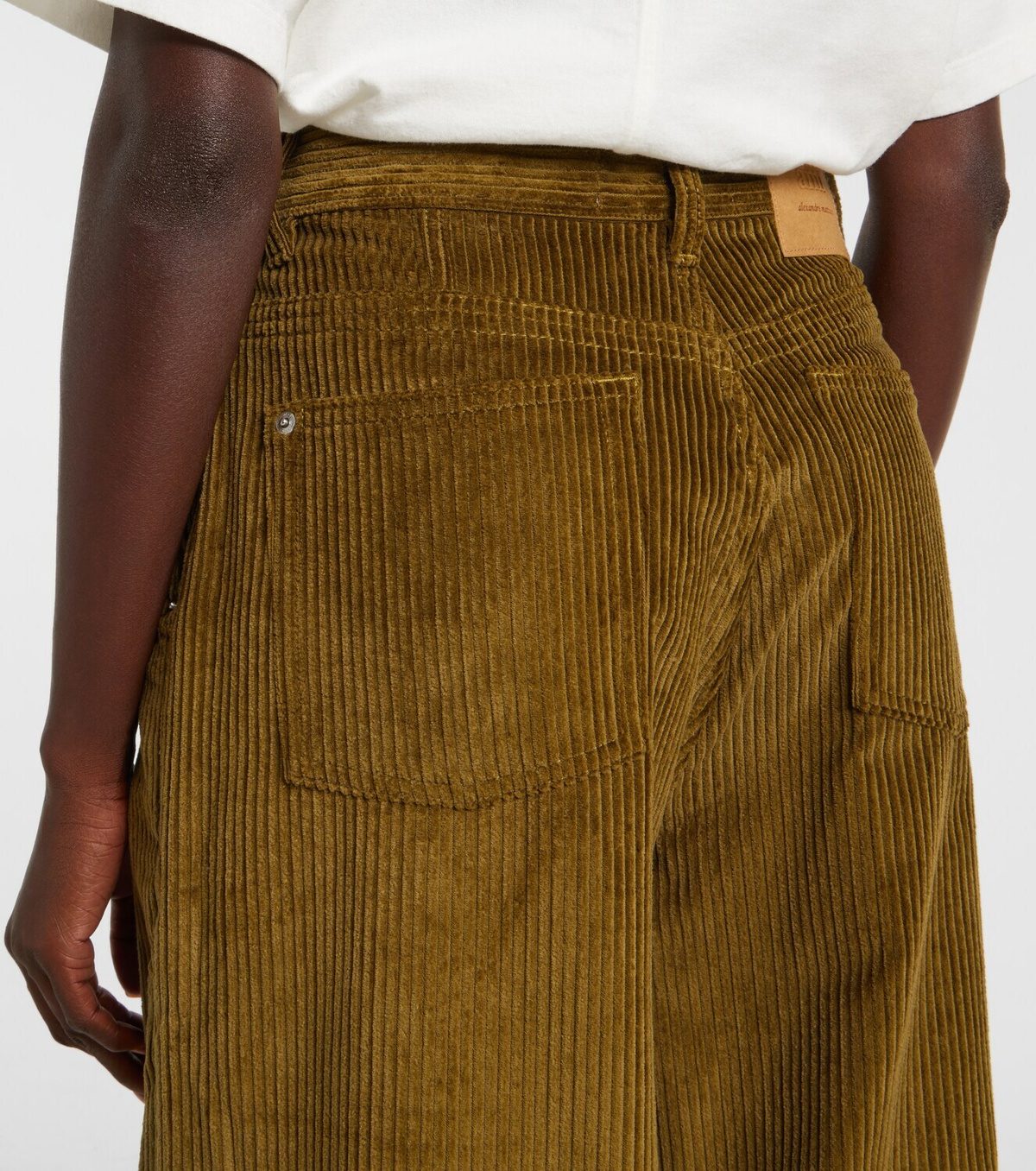 Ami Paris Cotton corduroy wide-leg pants