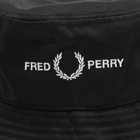 Fred Perry Authentic Embroidered Logo Bucket Hat