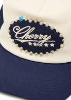 Cherry Los Angeles 5 Star Stud-embellished Twill and Mesh cap - Navy - One Size