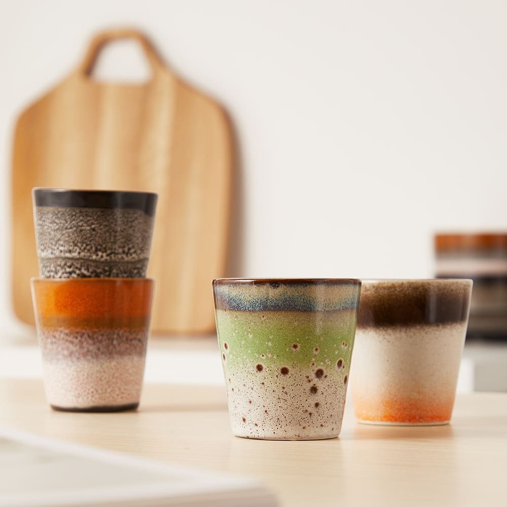 HKLiving Ristretto Mugs - Set of 4 in Good Vibes 