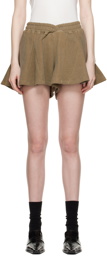 DRAE Khaki V-Waist Shorts