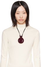 LEMAIRE Burgundy Castanet Necklace