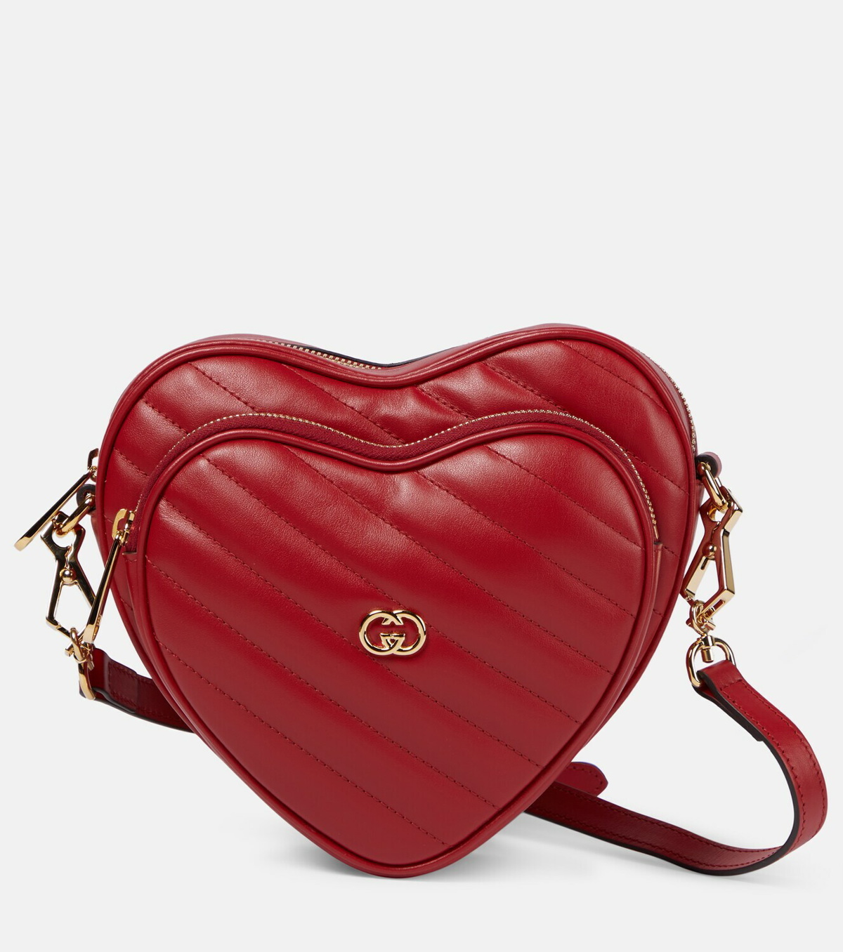 Gucci Heart Interlocking G leather shoulder bag