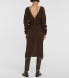 Alanui - Ribbed-knit alpaca wool-blend wrap skirt