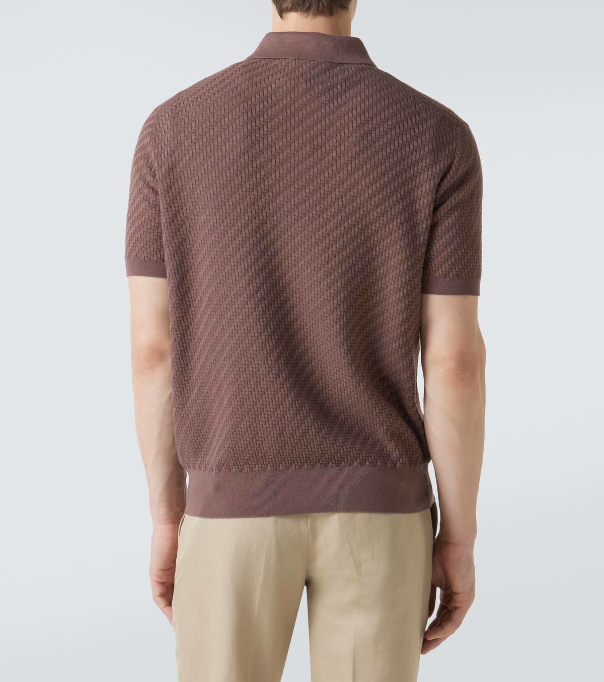 Brioni Cotton, silk, and cashmere polo shirt
