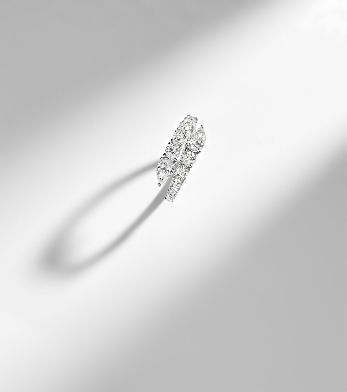 Bucherer Fine Jewellery Classics Twist 18kt white gold ring with diamonds