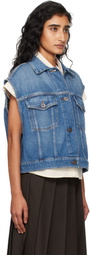 Weekend Max Mara Blue Mappa Denim Vest