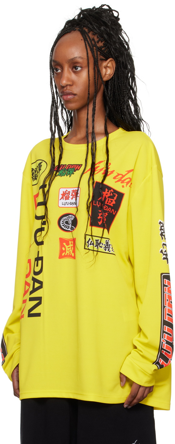 LU'U DAN Yellow Oversized Long Sleeve T-Shirt LU'U DAN