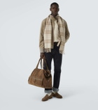Dunhill Heddon Flex suede penny loafers
