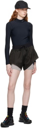 Templa Black Cropped Shorts
