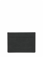 SAINT LAURENT - Croc Embossed Leather Card Holder
