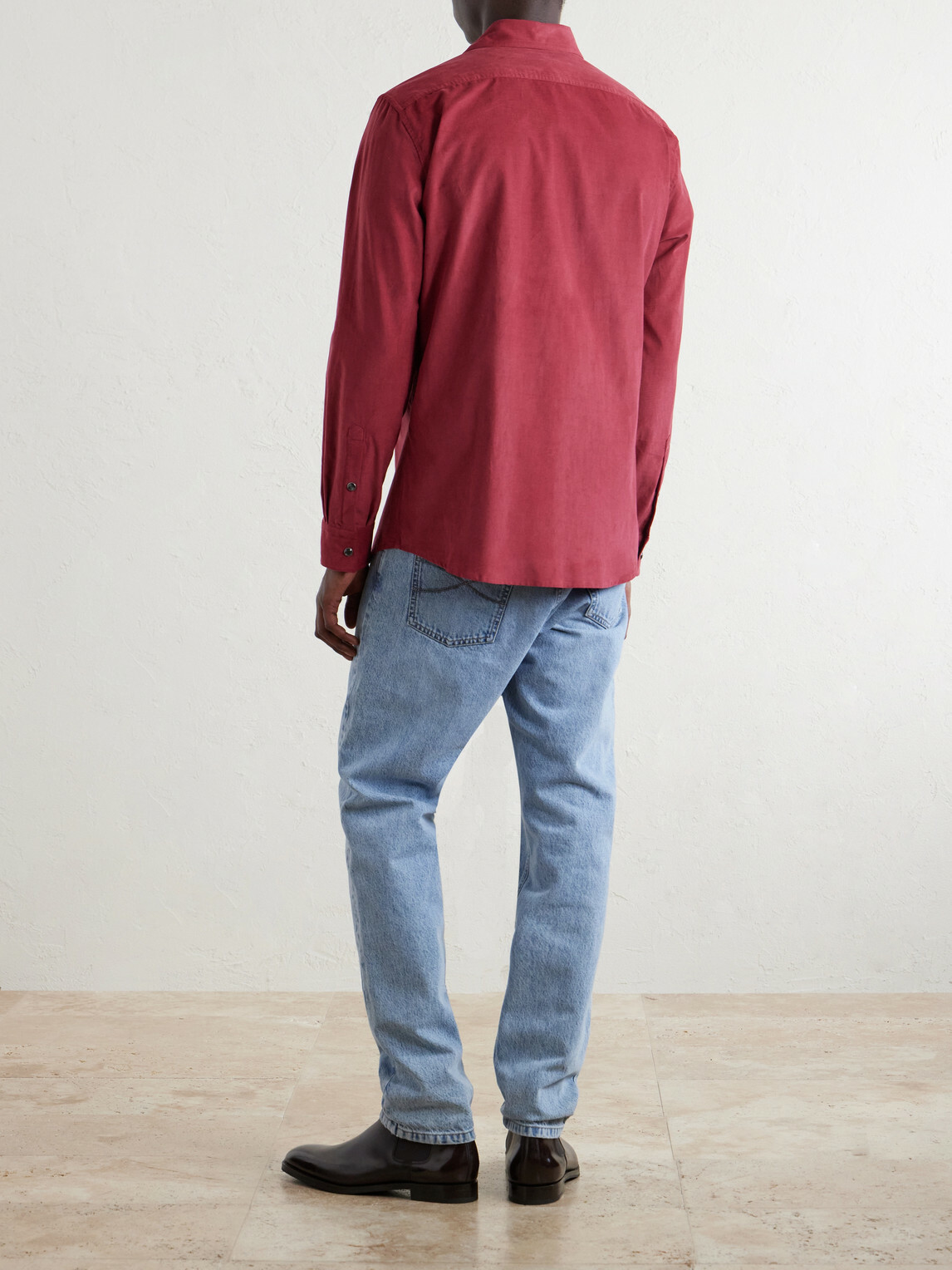 Caruso - Cotton-Corduroy Shirt - Red