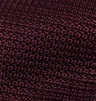Boglioli - 6cm Knitted Silk Tie - Purple