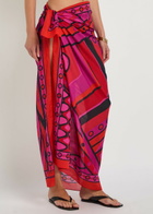 Pucci Printed Cotton Sarong - Pink - One Size