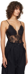 ZIMMERMANN Black Illustration Lace Teddy Bodysuit