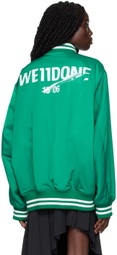 We11done Green Oversized Bomber Jacket
