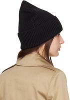 Versace Black Safety Pin Beanie