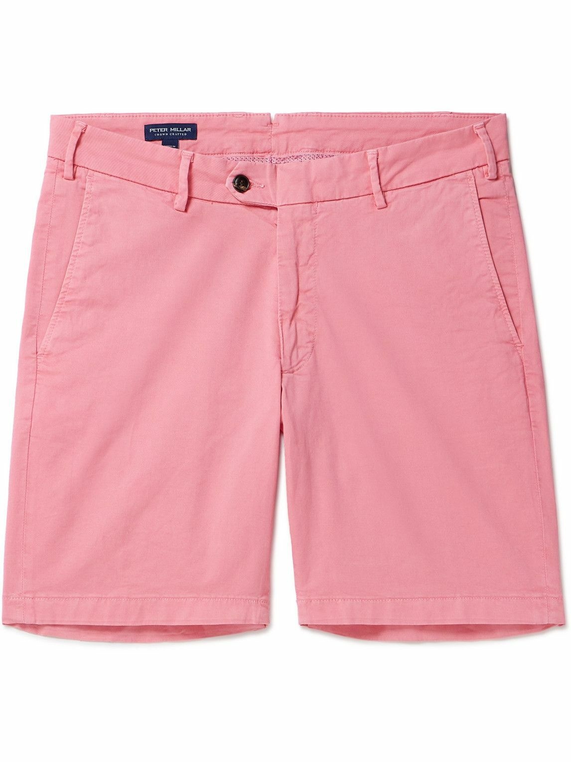 Peter Millar - Concorde Garment-Dyed Stretch-Cotton Twill Shorts - Pink ...