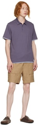 Vince Purple Double Layer Polo