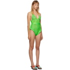 Im Sorry by Petra Collins SSENSE Exclusive Green Lace Bodysuit