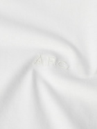 A.P.C. - Logo-Embroidered Organic Cotton-Jersey T-Shirt - White