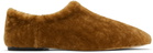 Dries Van Noten Tan Shearling Slippers