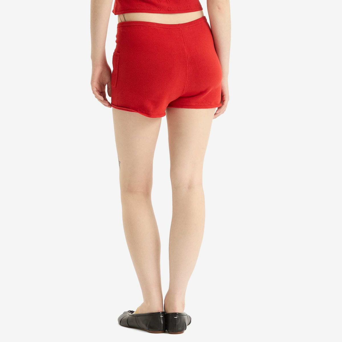 Peachy Den Women's Marie Knit Shorts in Jam