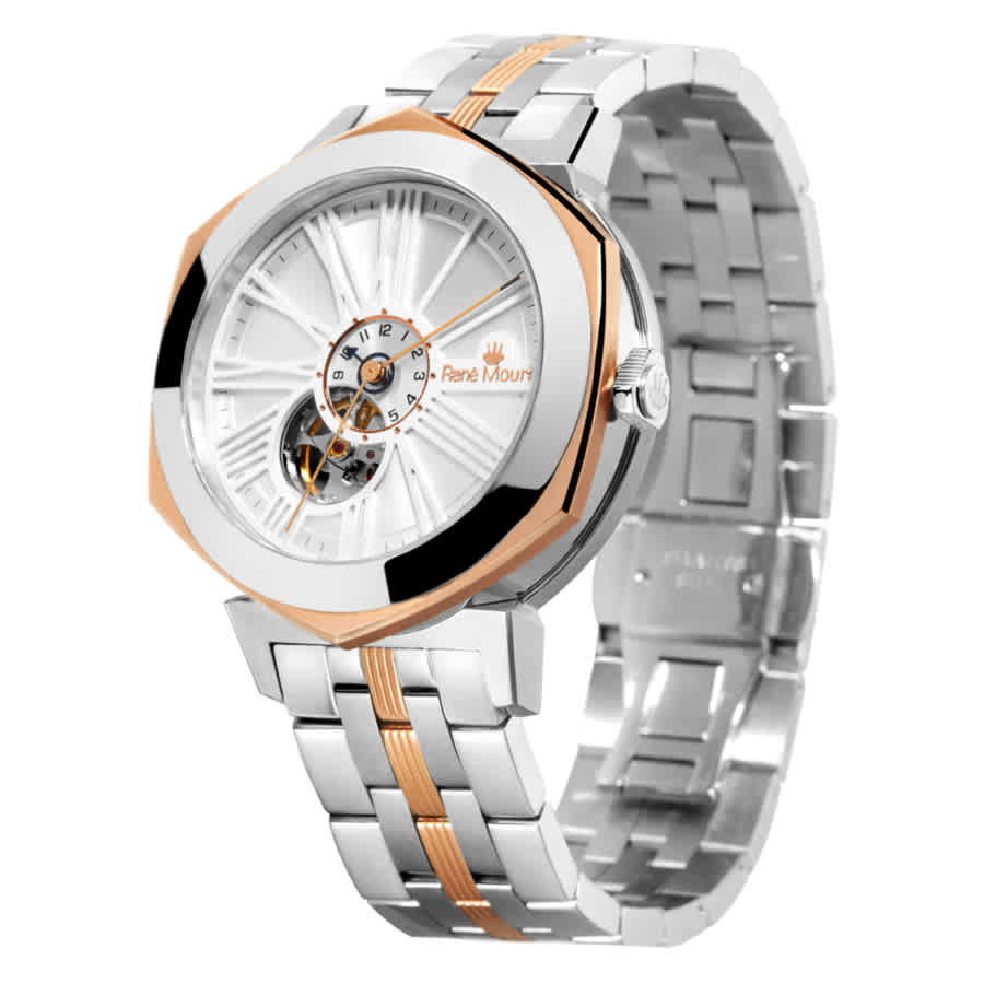 Rene Mouris Mythique GMT Silver-tone Dial Mens Watch 70108RM3