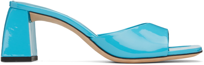 BY FAR Blue Romy Heeled Sandals By Far