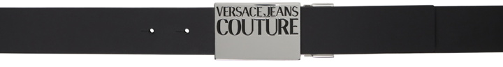 Photo: Versace Jeans Couture Black Logo Buckle Belt