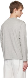 Comme des Garçons Shirt Gray Crewneck Long Sleeve T-Shirt