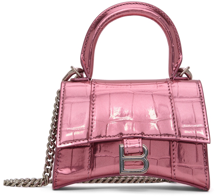 Balenciaga Hourglass Small Top Handle Bag in Pink  Lyst