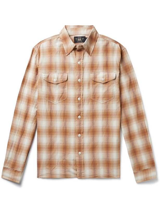 Photo: RRL - Lee Checked Cotton Shirt - Brown