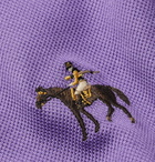 Ralph Lauren Purple Label - Logo-Embroidered Cotton-Piqué Polo Shirt - Purple