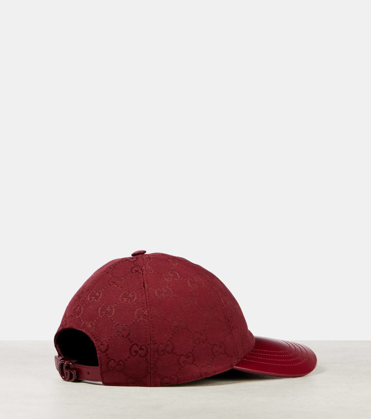 Gucci GG leather baseball cap