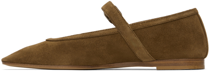 Le Monde Beryl Tan Suede Mary Jane Ballerina Flats