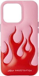 Urban Sophistication SSENSE Exclusive Pink & Red 'The Flaming Dough' iPhone 13 Pro Case