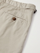 THOM SWEENEY - Stretch-Cotton Twill Chino Shorts - Neutrals