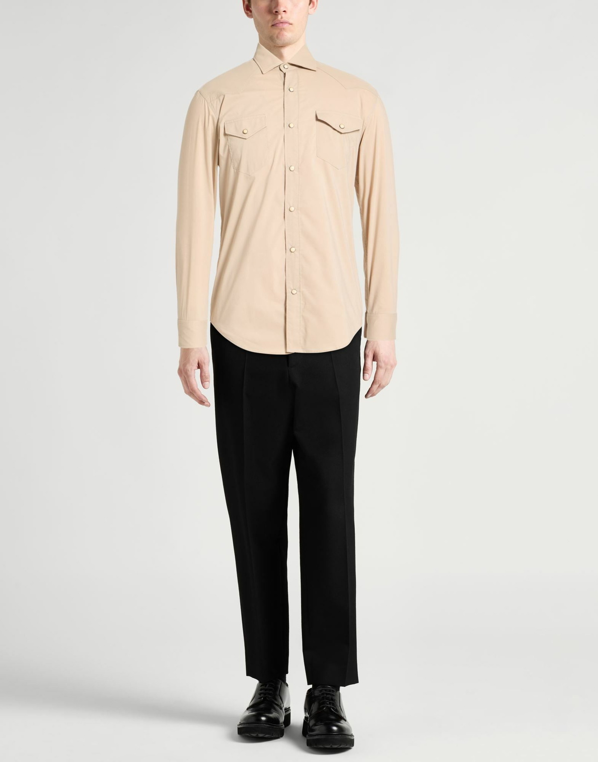 Eleventy Mens Shirt in Sand