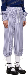 Comme des Garçons Girl Navy & White Striped Trousers