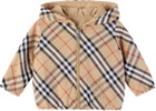 Burberry Baby Beige Check Reversible Jacket