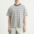 FrizmWORKS Men's Horizon Stripe T-Shirt in Oatmeal