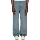 Carhartt Work In Progress Blue Double Knee Trousers