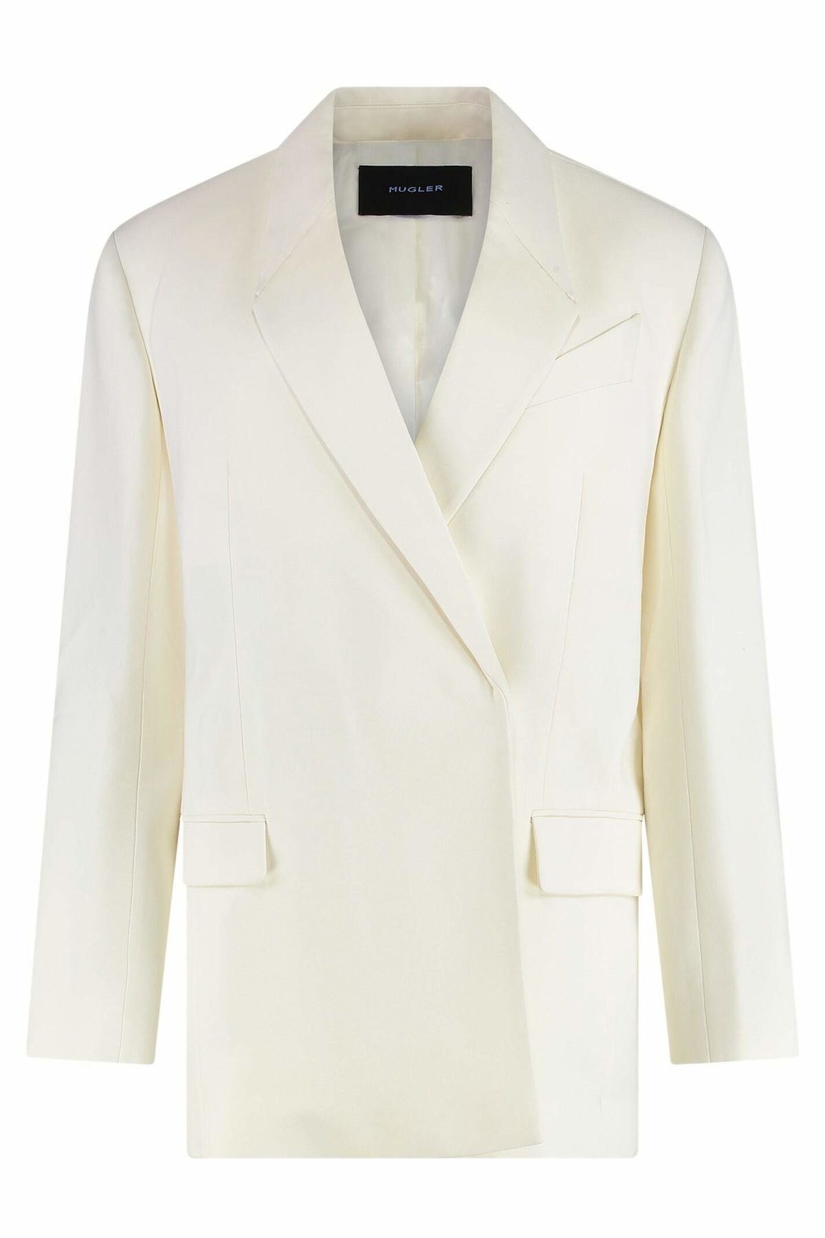 【関税込み】Mugler ブラック Sculptured Scuba ジャケット Mugler Black Sculptured Scuba Jacket Mugler
