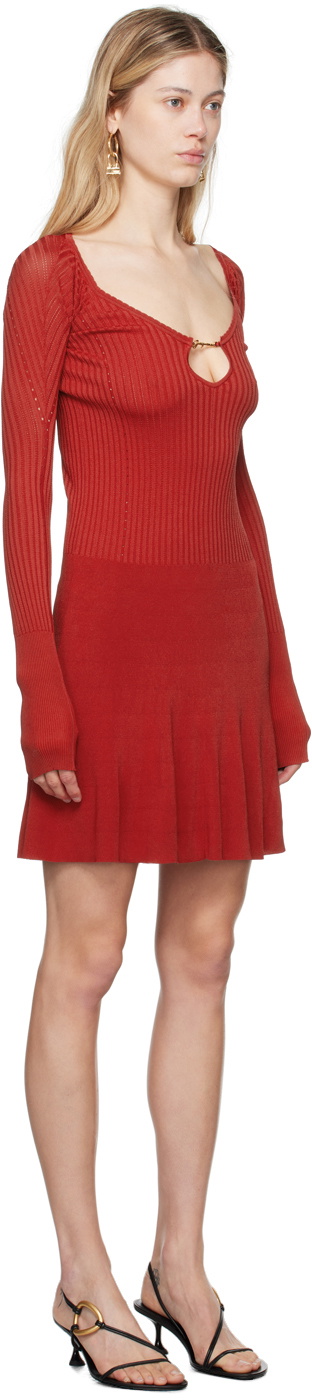 open lace back dress Jacquemus Burnt Orange Mini Dress  Vintage by Misty