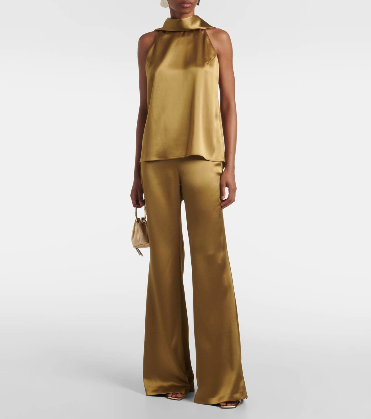 Galvan Atruvia satin wide-leg pants