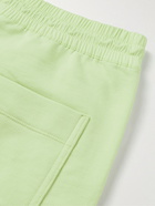 Y-3 - Wide-Leg Logo-Print Cotton-Jersey Drawstring Shorts - Green