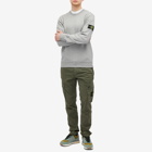 Stone Island Men's Garment Dyed Crew Sweatshirt in Melange Grey